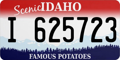ID license plate I625723