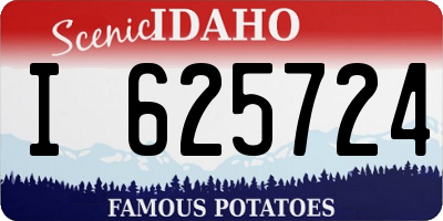 ID license plate I625724