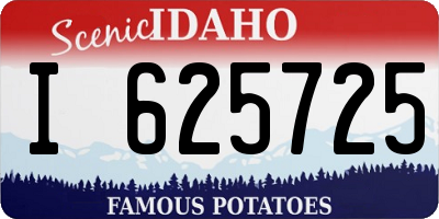 ID license plate I625725