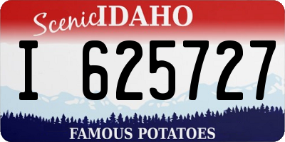 ID license plate I625727