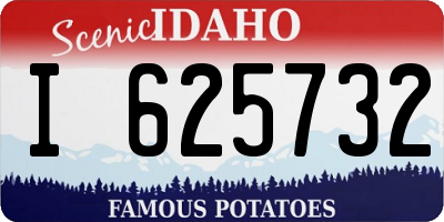 ID license plate I625732