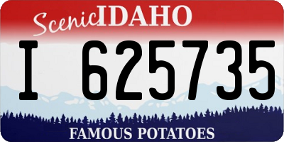 ID license plate I625735