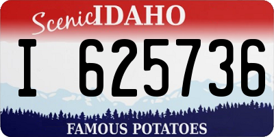 ID license plate I625736