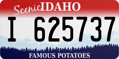 ID license plate I625737