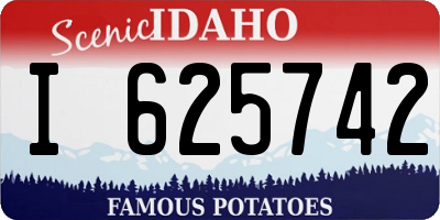ID license plate I625742
