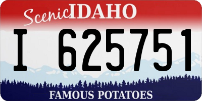 ID license plate I625751