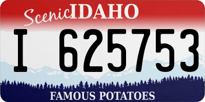 ID license plate I625753