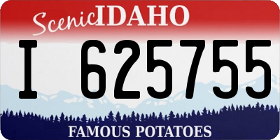 ID license plate I625755