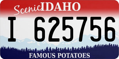 ID license plate I625756