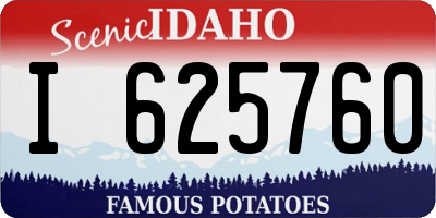 ID license plate I625760