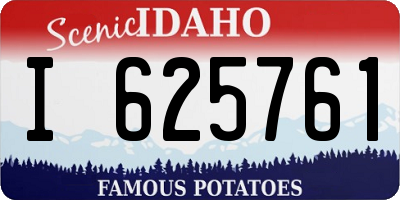 ID license plate I625761