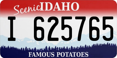 ID license plate I625765