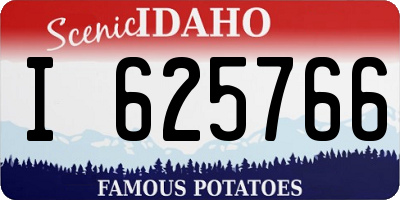 ID license plate I625766