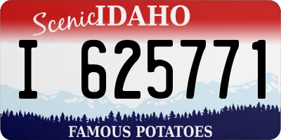 ID license plate I625771