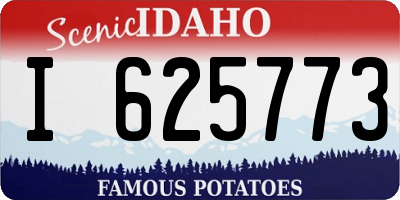 ID license plate I625773
