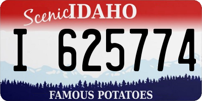 ID license plate I625774