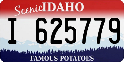 ID license plate I625779