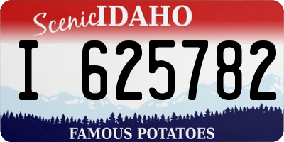 ID license plate I625782