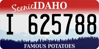 ID license plate I625788