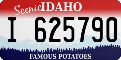 ID license plate I625790