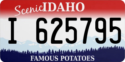 ID license plate I625795