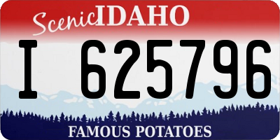 ID license plate I625796