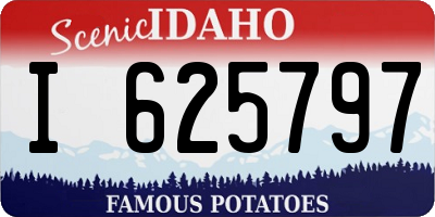 ID license plate I625797