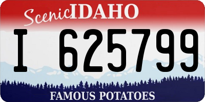 ID license plate I625799