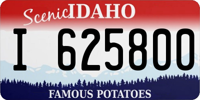 ID license plate I625800