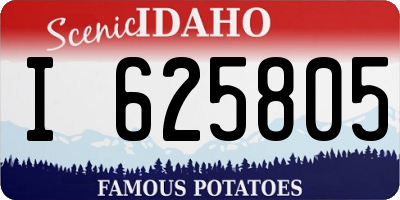 ID license plate I625805