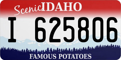ID license plate I625806