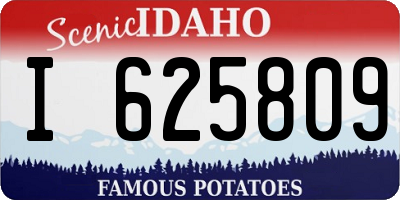 ID license plate I625809