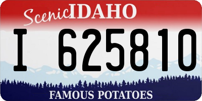 ID license plate I625810