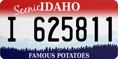 ID license plate I625811