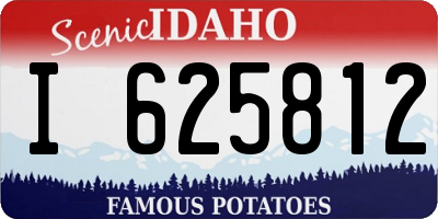 ID license plate I625812