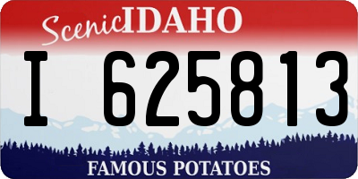 ID license plate I625813