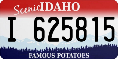 ID license plate I625815