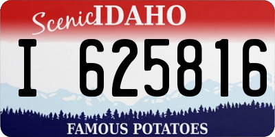 ID license plate I625816