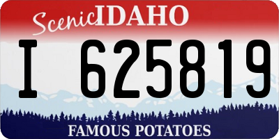 ID license plate I625819