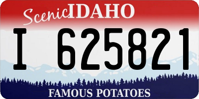 ID license plate I625821