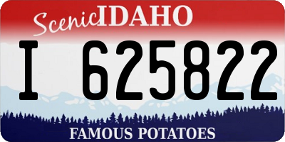ID license plate I625822