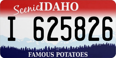 ID license plate I625826