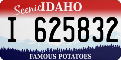 ID license plate I625832
