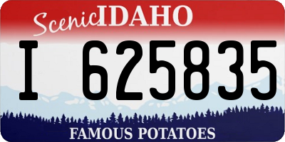 ID license plate I625835