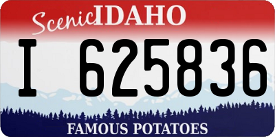 ID license plate I625836