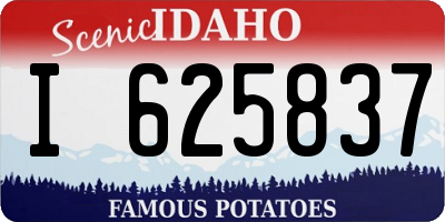 ID license plate I625837