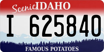 ID license plate I625840