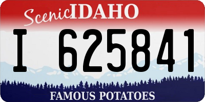 ID license plate I625841
