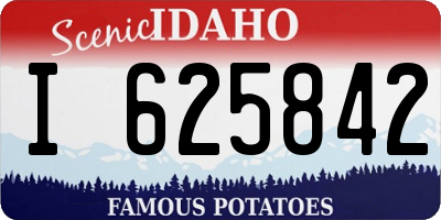 ID license plate I625842