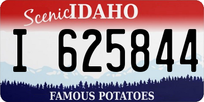 ID license plate I625844